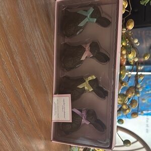 Chocolate Easter Bunny Set with Pastel Ribbon Bows